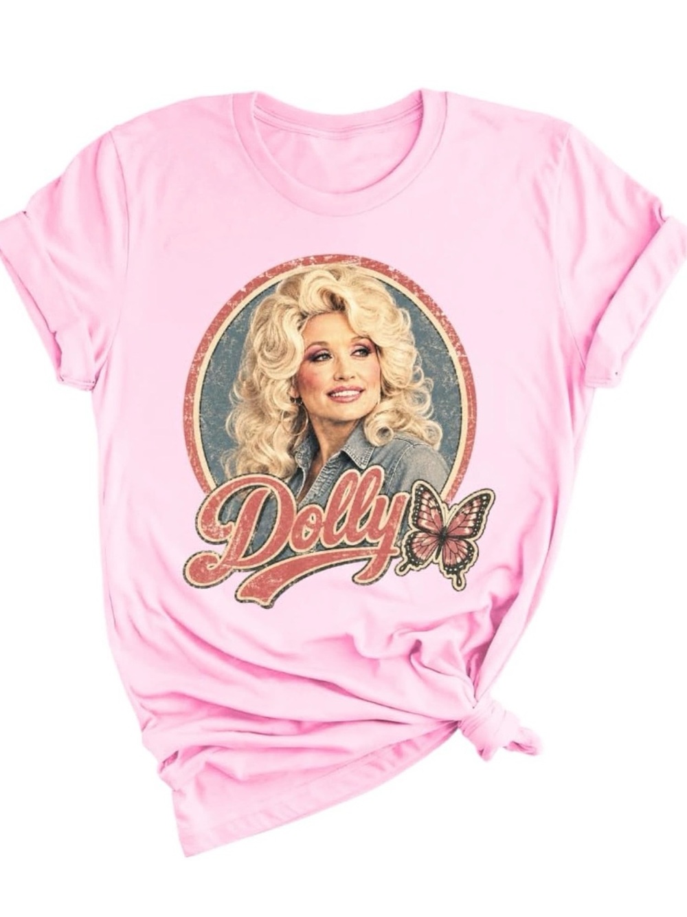 Dolly Legend Parton Shirt for Women, Memorial Butterfly Retro Country Music Tee